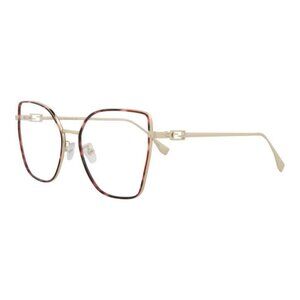 Fendi Womens Cat Eye Gold Gold Transparent Fashion Designer Eyewear